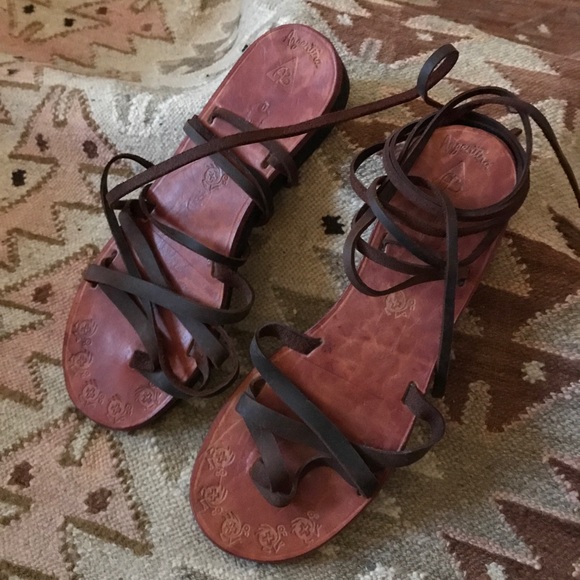 NEW BOHO Lace Up Argentina Ladies Sandals 9M - Picture 4 of 6